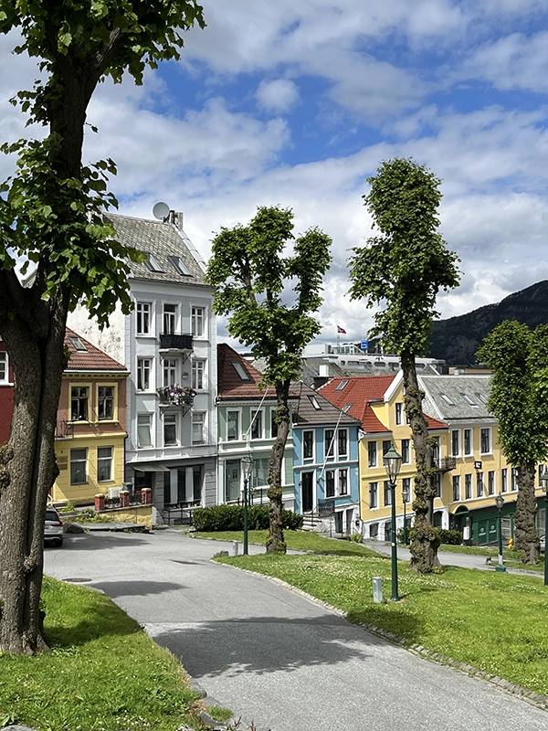 Quartier coloré à Bergen en Norvège