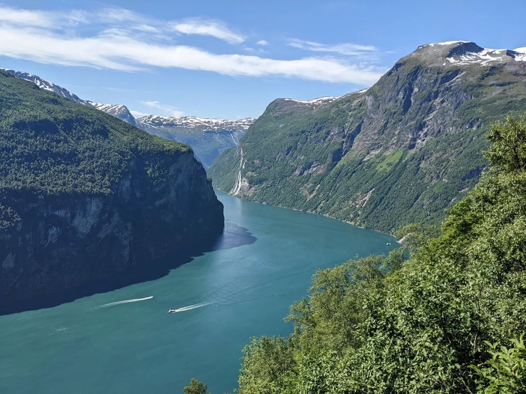 Vue sur le fjord de Geiranger en Norvège