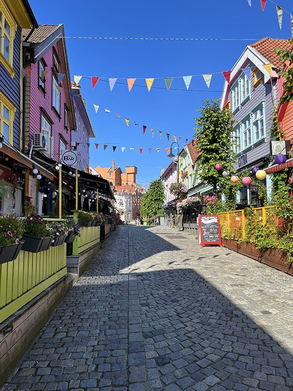 Ruelle colorée à Stavanger en Norvège