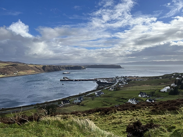 Point de vue Idrigil Bay sur l'ile de Skye en Ecosse