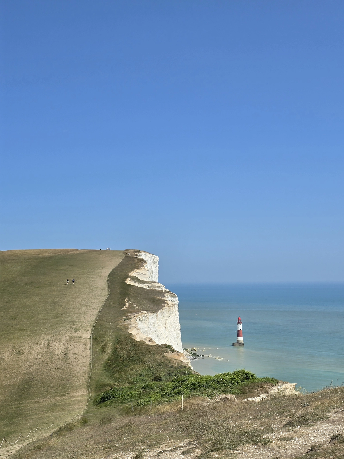 Falaise de craie blanche dans le sud de l'Angleterre